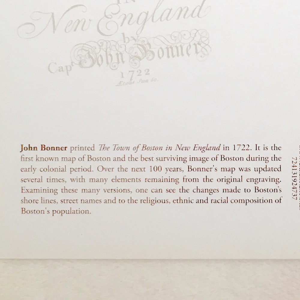 Boston Massachusetts Map Postcard - Picture 4 of 4